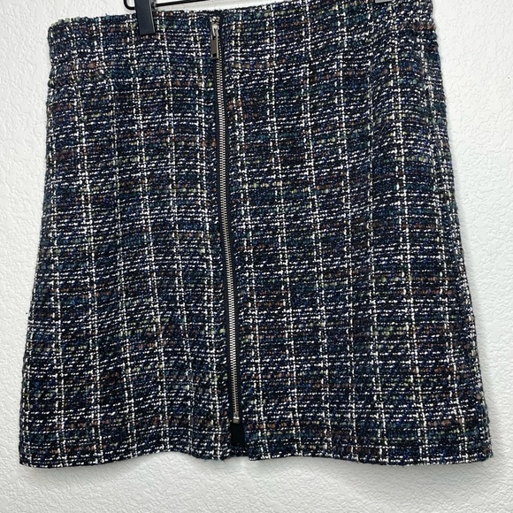 BLDWN skirt mini tweed zip front sz  medium - Picture 2 of 7
